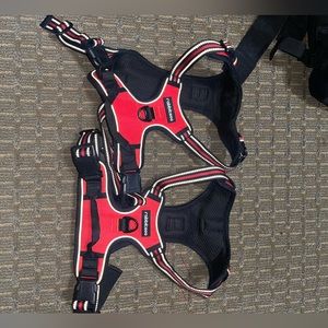 2 Red Rabbit Goo Dog Harnesses Size L
